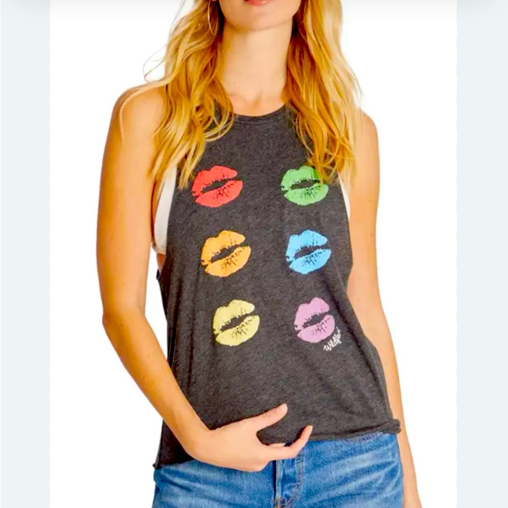 ❗️NWT❗️WILDFOX “Taste the Rainbow”Muscle Tank Top